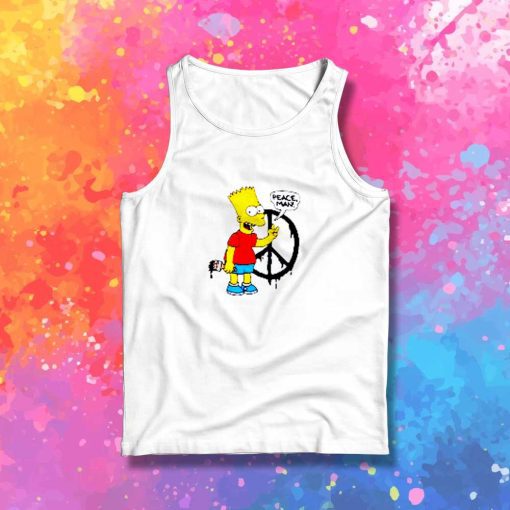 Bart Simpsons Peace Man Tank Top