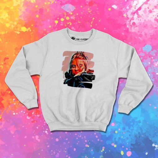 Billie Eilish Cartoon Painting Sweatshirt