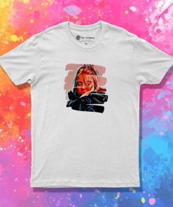 Billie Eilish Cartoon Painting T-Shirt