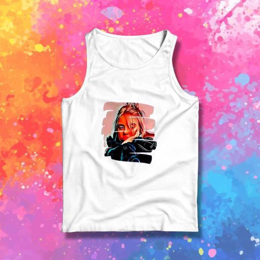 Billie Eilish Cartoon Painting Tank Top