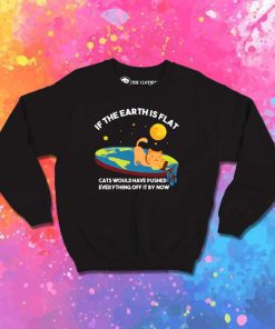 Cats Pushing The Flat Earth Sweatshirt