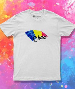 Chad Flag Rainbow Watercolor T-Shirt