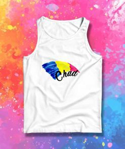 Chad Flag Rainbow Watercolor Tank Top