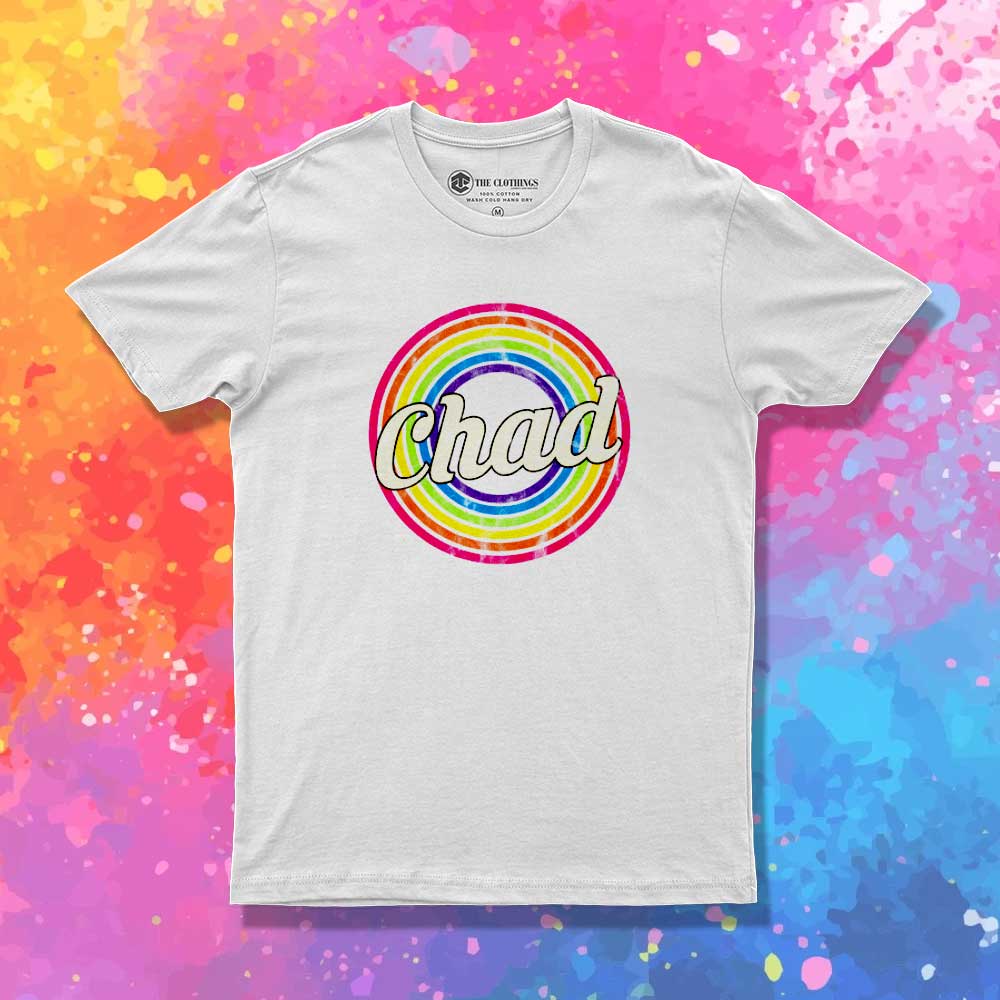 Chad Retro Rainbow Logo T-Shirt