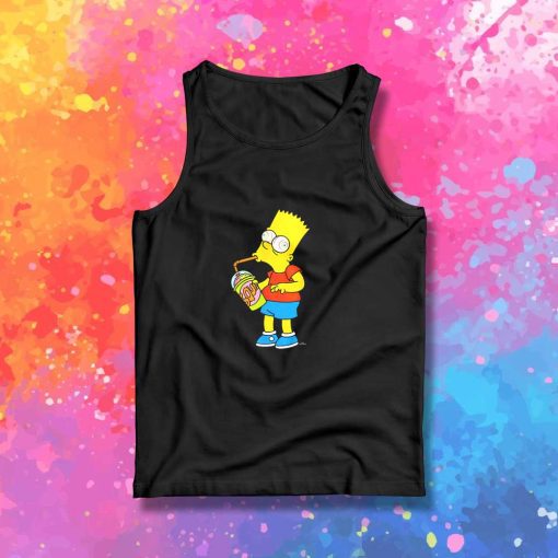 Crazed Bart Simpsons Drink Tank Top