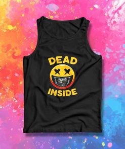 Dead Inside Emoticon Skeleton Tank Top