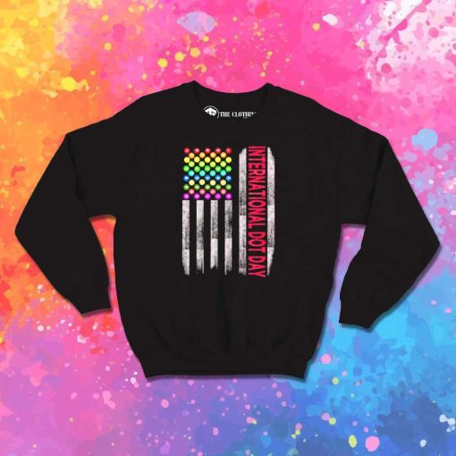 Dot Day American Flag Star Sweatshirt