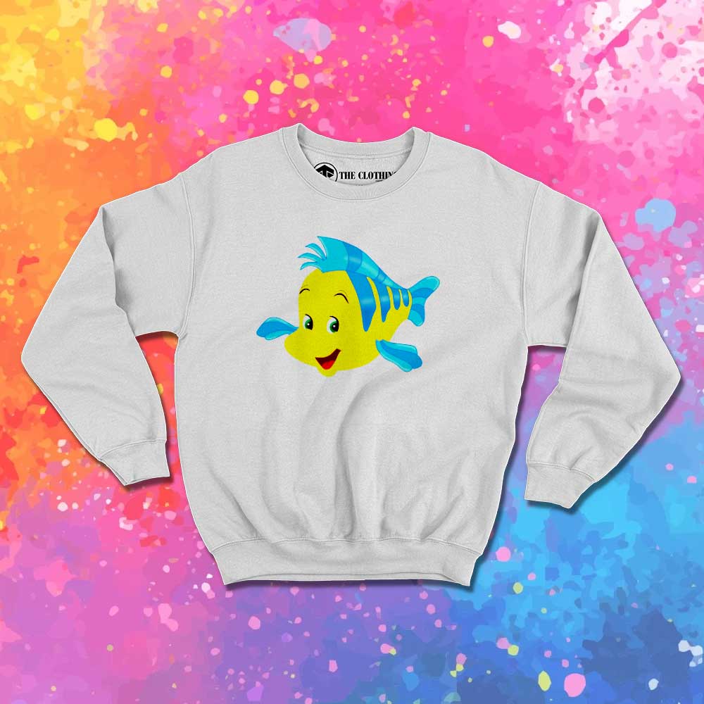 Flounder Fish Little Mermaid Sweatshirt
