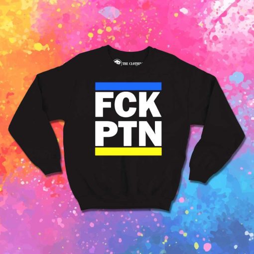 Fuck Putin Ukraine Flag Logo Sweatshirt