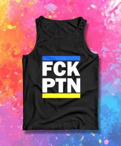 Fuck Putin Ukraine Flag Logo Tank Top