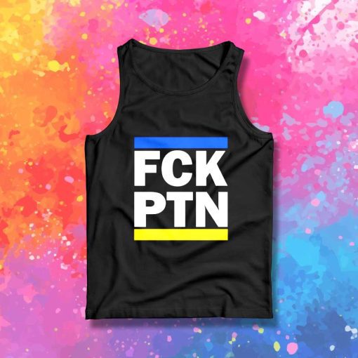 Fuck Putin Ukraine Flag Logo Tank Top