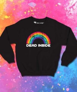 Grunge Rainbow Dead Inside Sweatshirt