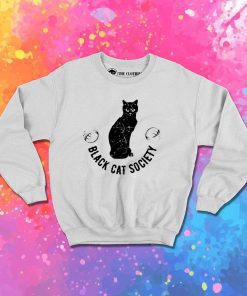 Halloween Black Cat Society Sweatshirt