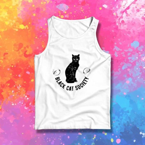 Halloween Black Cat Society Tank Top