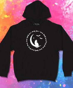 Halloween Cat Spider Bat Moon Hoodie
