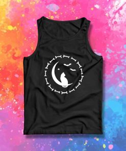 Halloween Cat Spider Bat Moon Tank Top