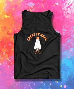 Halloween Creep It Real Skate Ghost Tank Top