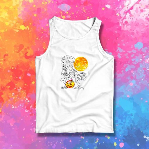 Halloween T-Rex Trick Or Treat Tank Top
