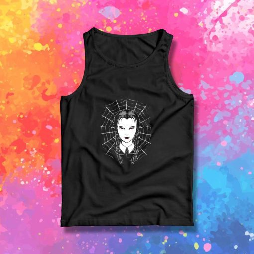 Halloween Wednesday Addams Web Tank Top