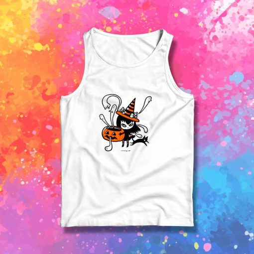 Halloween Witch Pumpkin Tank Top