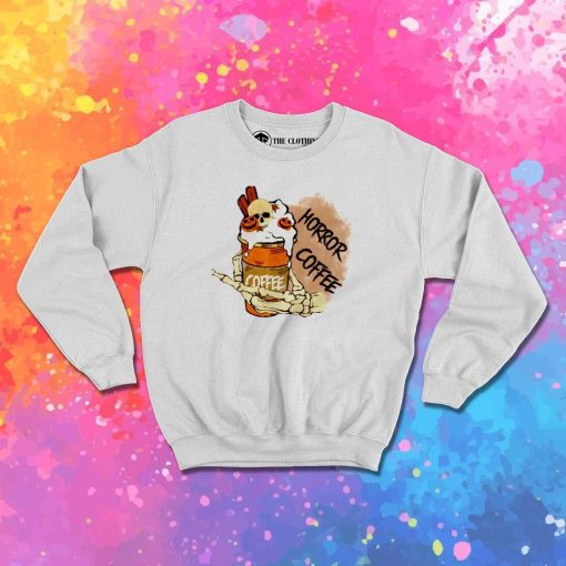 Horror Coffee Halloween Skeleton Sweatshirt