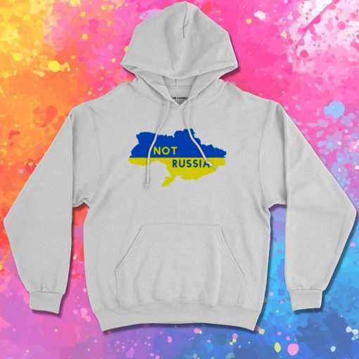 Not Russia Ukraine Map Flag Hoodie
