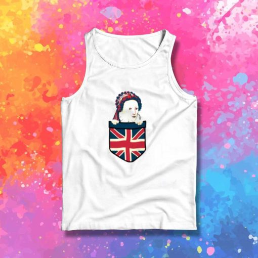 Queen Elizabeth In Pocket Tank Top