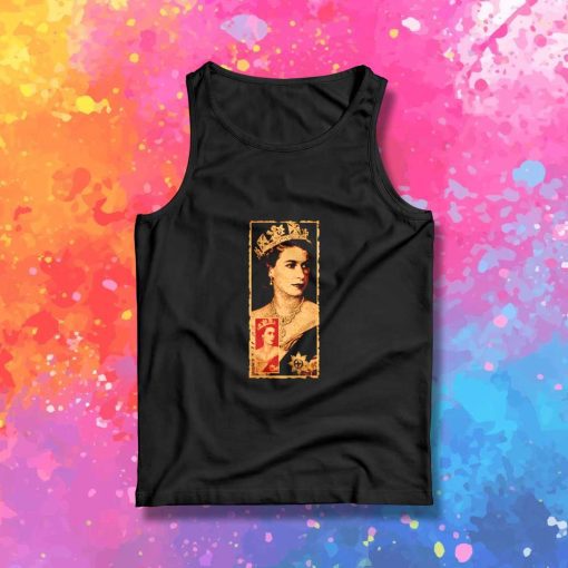 Queen Elizabeth Retro Stamp Tank Top