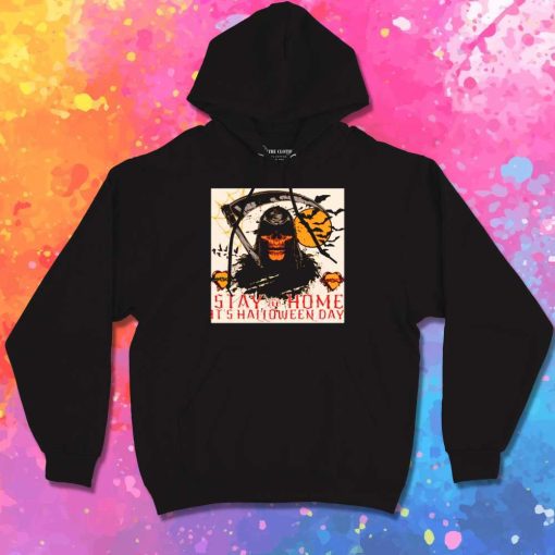 Stay Home It's Halloween Grim Reaper Hoodie
