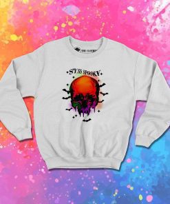 Stay Spooky Halloween Dripping Skull Sweatshirt