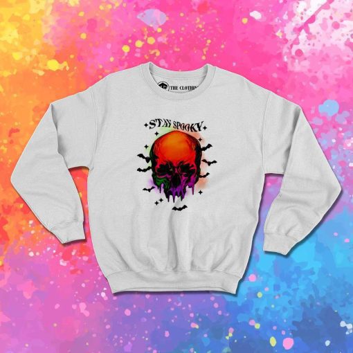 Stay Spooky Halloween Dripping Skull Sweatshirt