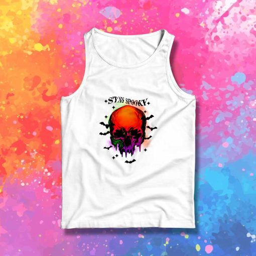 Stay Spooky Halloween Dripping Skull Tank Top