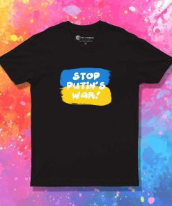 Stop Putin War Ukraine Flag Watercolor T-Shirt