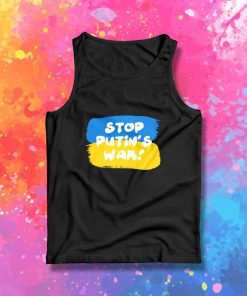 Stop Putin War Ukraine Flag Watercolor Tank Top