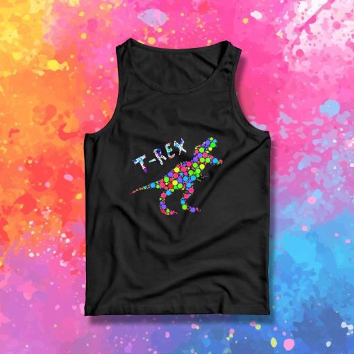 T-Rex Dinosaur Dot Day Tank Top