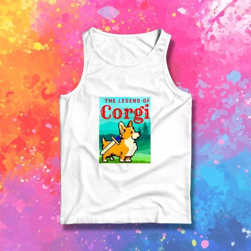 The Legend Of Corgi Pixelated Tank Top