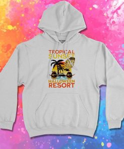 Tropical Sunset Halloween Resort Hoodie