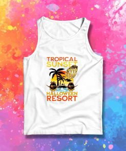 Tropical Sunset Halloween Resort Tank Top