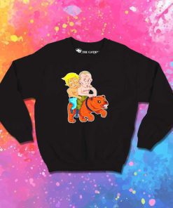 Trump And Putin On A Bear Topless Sweatshirt