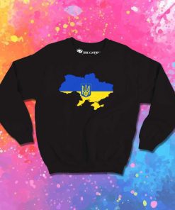 Ukraine Country Map Flag Sweatshirt