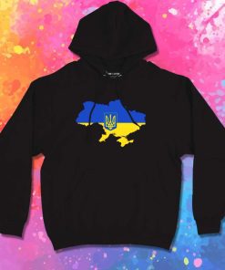 Ukraine Country Map Flag Hoodie