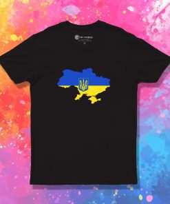 Ukraine Country Map Flag T-Shirt
