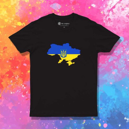 Ukraine Country Map Flag T-Shirt
