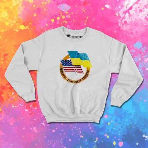 Ukraine USA United For Freedom Sweatshirt