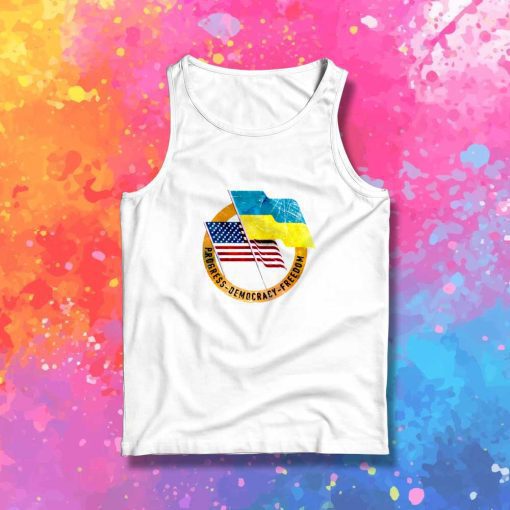 Ukraine USA United For Freedom Tank Top