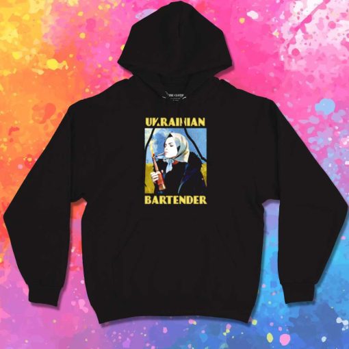Ukrainian Bartender Smoking Woman Hoodie