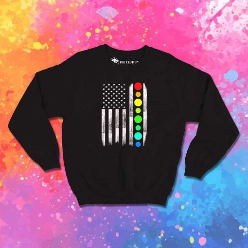 Vintage Dot Day American Flag Sweatshirt