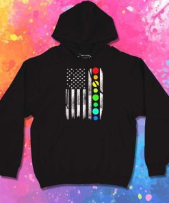 Vintage Dot Day American Flag Hoodie