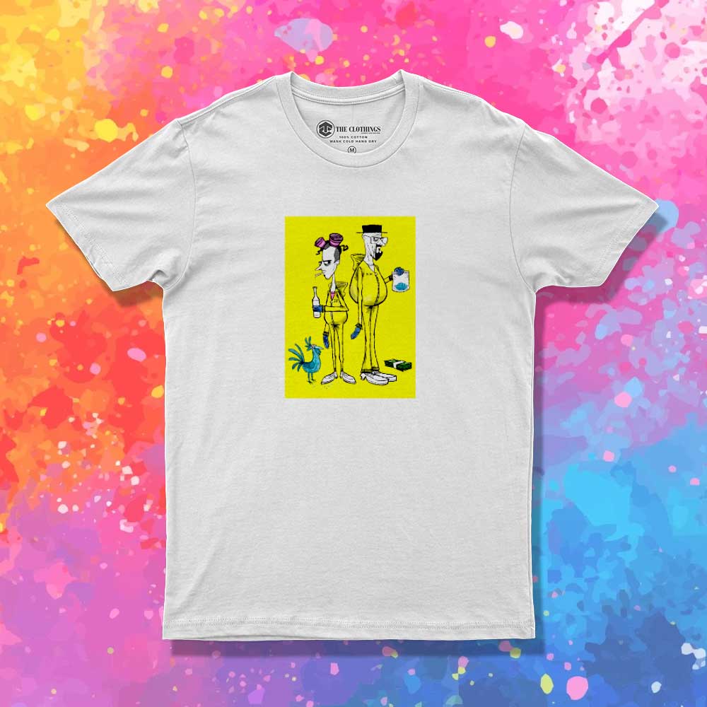 White And Pinkman Cartoon T-Shirt