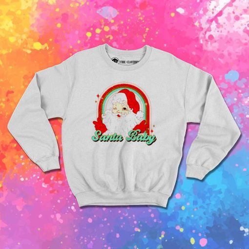 Christmas Santa Baby Face Sweatshirt